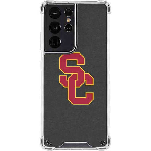 University of Southern California USC Dark Grey Logo Galaxy S21 Ultra 5G Clear Case